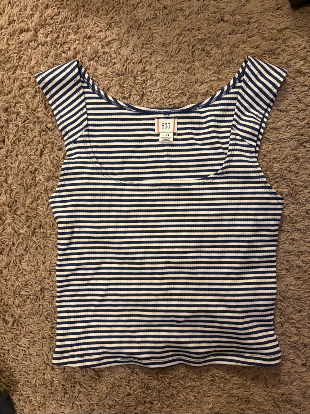 BDG nwot Navy & White Striped Ribbed Scoop Tank
